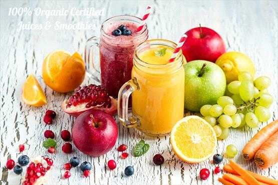 100% Organic, Healthy Juice Bar Serving Smoothies, Juices, Acai Bowls